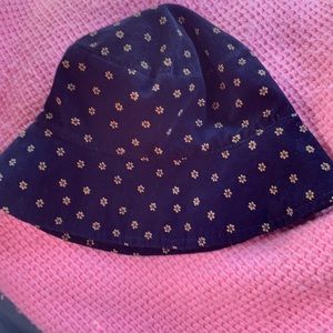Groovy flowered corduroy bucket hat